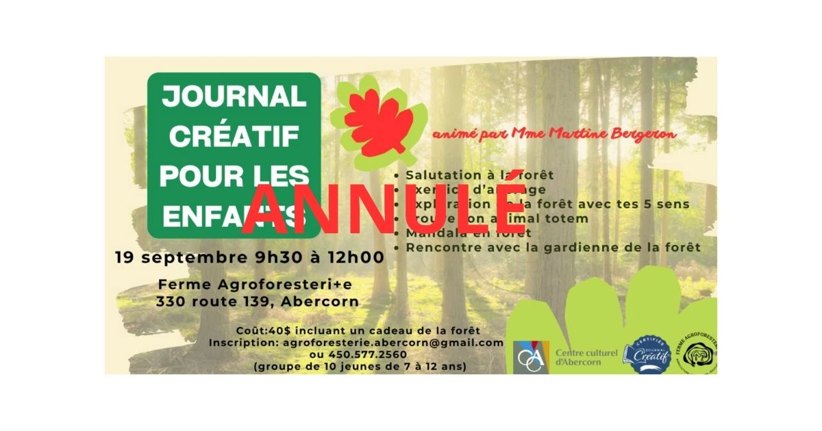 ANNULÉ_ Journal créatif pour les enfants