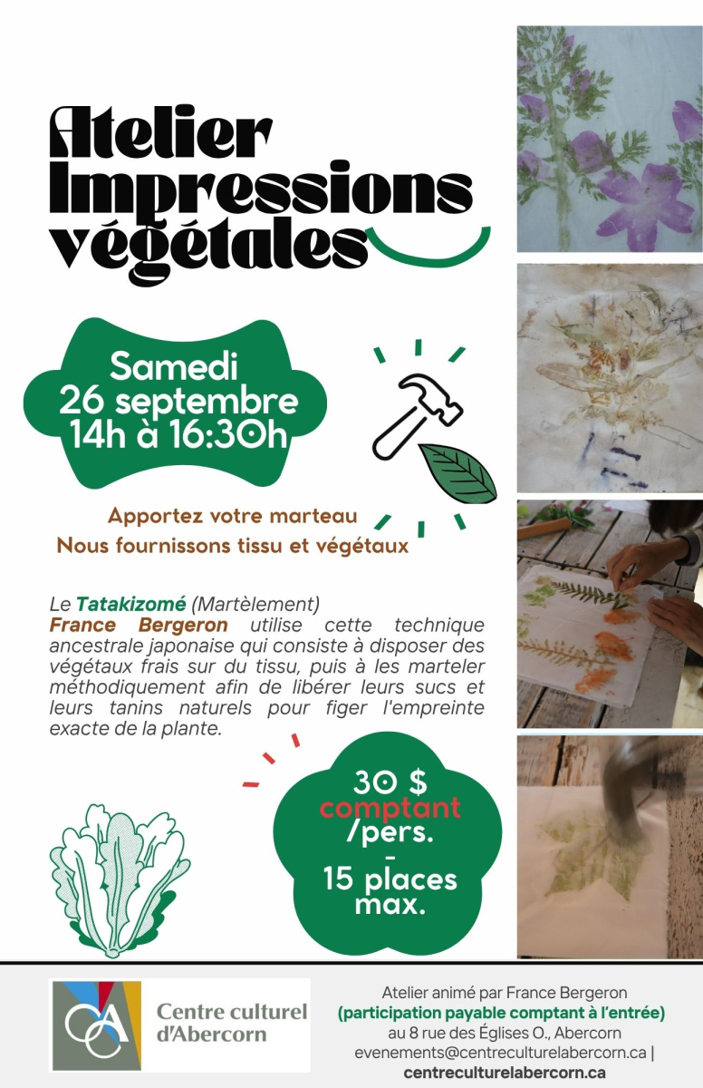 Atelier: Impressions végétales