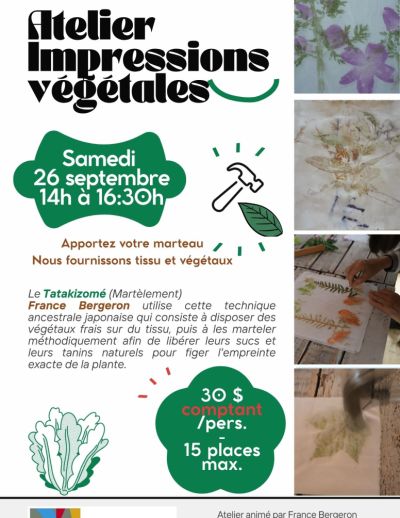Atelier: Impressions végétales